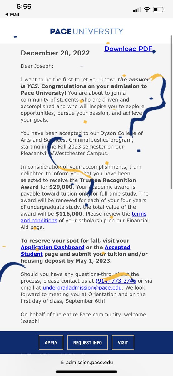 i have been accepted in Pace University! @PaceUFootball1 <a href="/Ground_2_Pads/">Steve Gruber</a> <a href="/Andy_Rondeau_1/">Andy Rondeau</a> <a href="/CoachJHolmes92/">Josh Holmes</a> <a href="/CoachCGD/">Conor Gilmartin-Donohue</a> <a href="/CoachTC11/">Tyler Collins</a> <a href="/ludajames/">CHEF🧑🏿‍🍳 Ĵ🎭</a> <a href="/PATMED_RAIDERS/">Patchogue Medford Varsity Football</a>