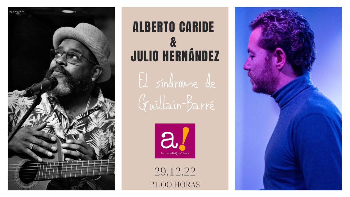 Pues superada la gripe, la semana que viene viajo a Madrid para hacer una lectura de #ElsíndromedeGuillain-Barré. Tendré el lujo de estar acompañado del cantautor #JulioHernández, que ha sido muy generoso aceptando este reto.

<a href="/Colecc_Sudeste/">Cᴏʟᴇᴄᴄɪóɴ Sᴜᴅᴇsᴛᴇ</a> <a href="/ed_balduque/">Balduque</a> <a href="/aleatorio_bar/">aleatorio</a>