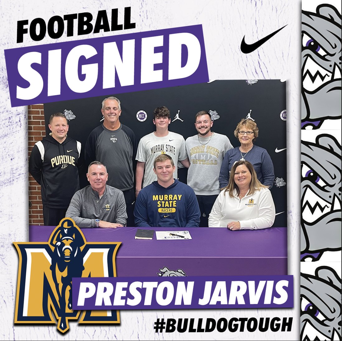 Preston Jarvis ➡️ Murray State

#BulldogTough #SigningDay