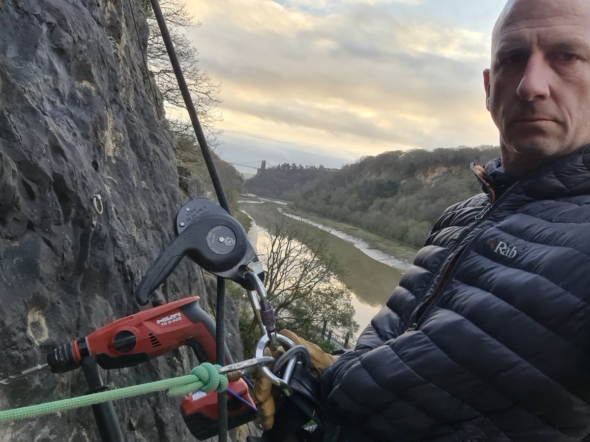 Working in Avon Gorge today replacing some of the old and dubious safety gear. This is in readiness for some exciting developments with our PE curriculum.  Looking forward to some great opportunities ahead.