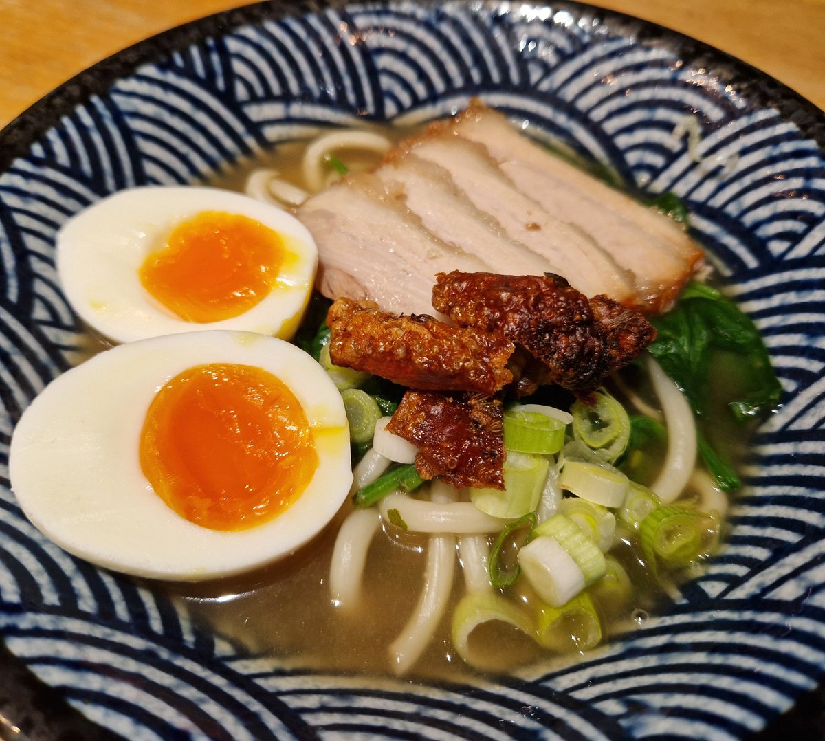 Pork Belly Ramen with Crackling How to stretch a little bit of leftover roast pork into something delicious and beautiful. Recip