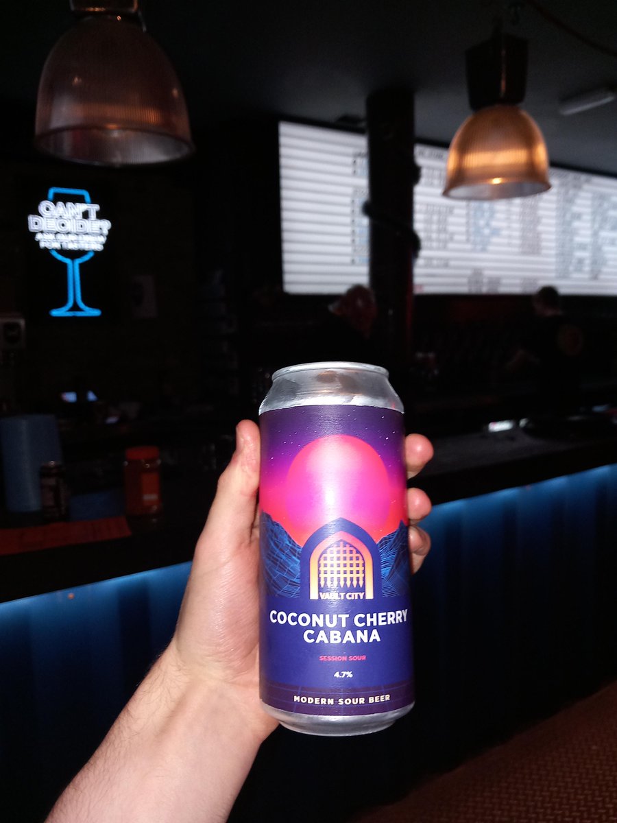 Yet another banger from Vault City! This Coconut Cherry sour is just sitting in our beer fridge, waiting for you to try it!!