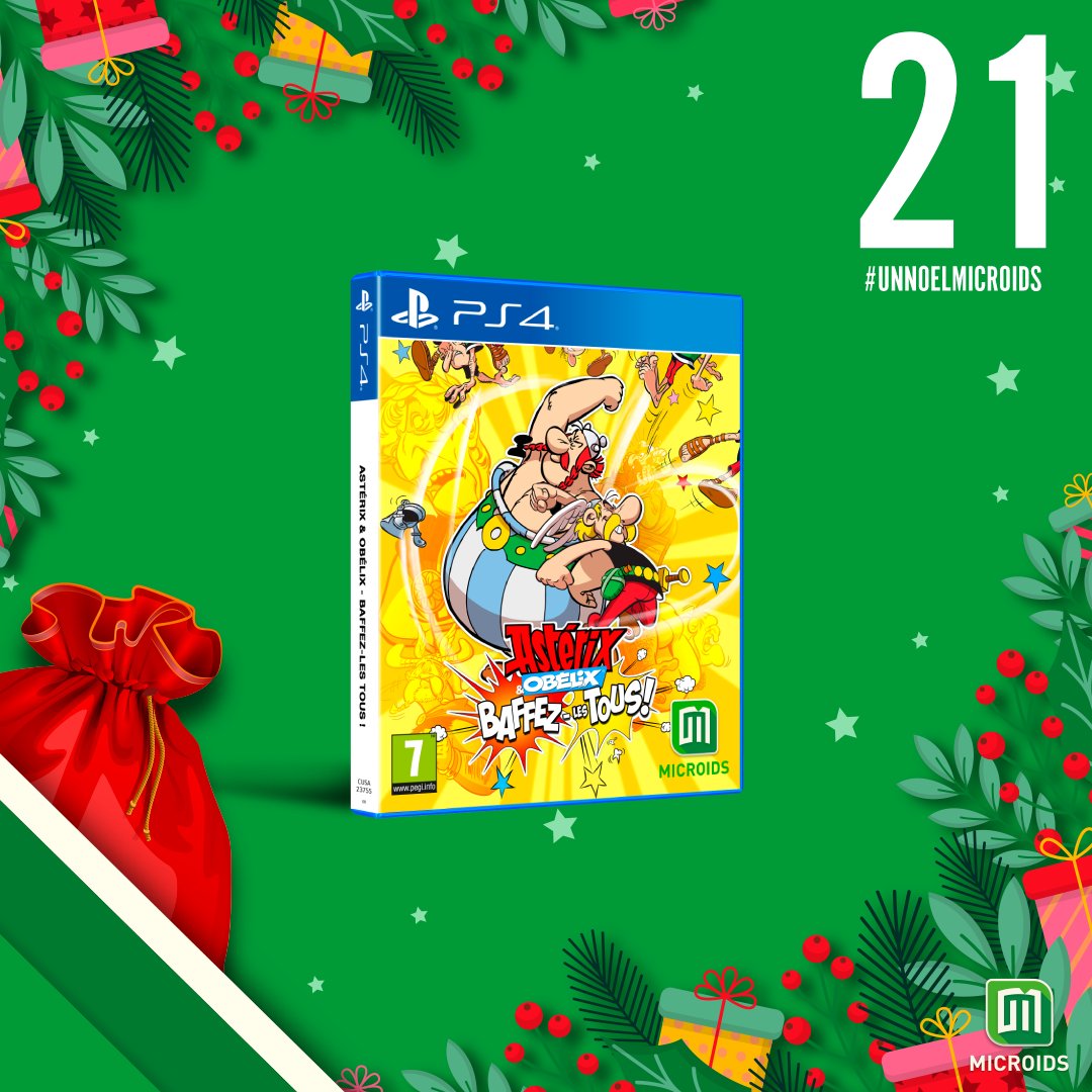 Microids_off's tweet photo. 🎅 #Jour21 du #CalendrierdelAvent ! On ajoute Astérix &amp; Obélix: Baffez les tous PS4 dans la hotte du Père Noël à gagner le 24/12 !

Pour participer au tirage :
🎁 RT + FOLLOW @Microids_off
🎁 Tweeter avec #UnNoelMicroids

🌟 1 tweet #UnNoelMicroids = 1 chance d'avoir une surprise https://t.co/7dRWGlUtQO