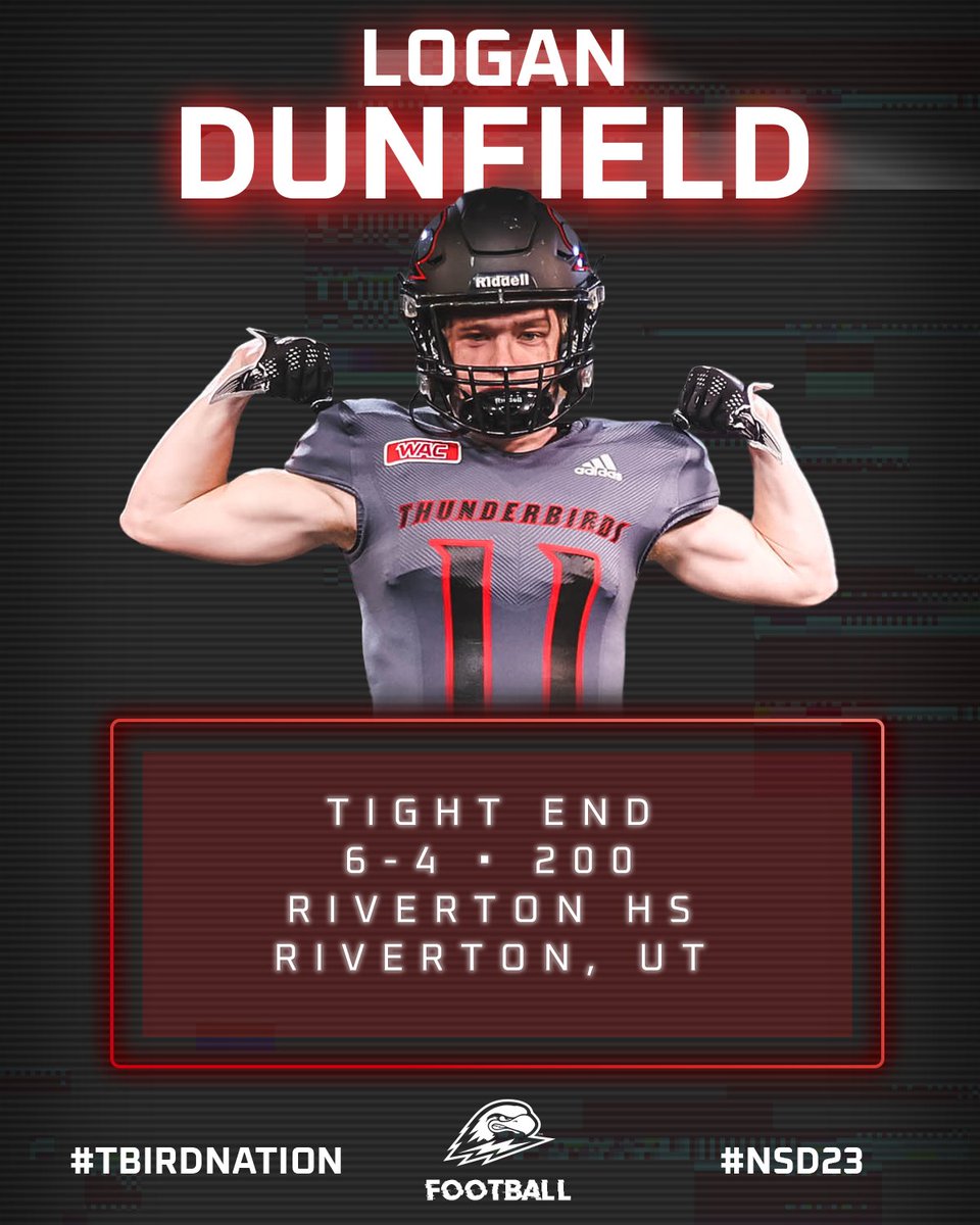 Southern Utah Football (@suufb_) on Twitter photo Welcome, <a href="/logandunfield11/">Logan Dunfield</a>!
⚡️2nd Team All-State
⚡️ 2x First Team All-Region
#FocusFightFinish x #TBirdNation Welcome, <a href="/logandunfield11/">Logan Dunfield</a>!
⚡️2nd Team All-State
⚡️ 2x First Team All-Region
#FocusFightFinish x #TBirdNation