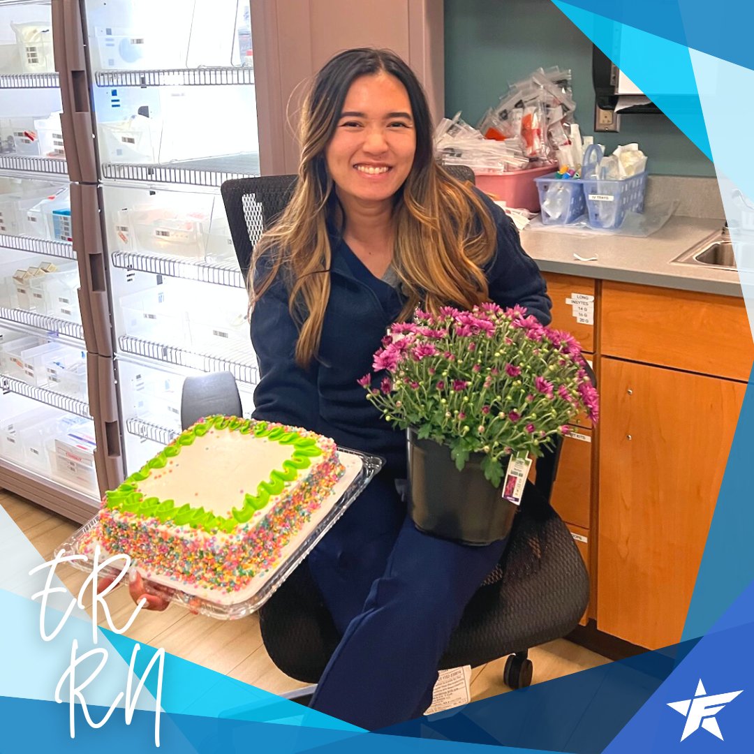 FavoriteStaff's tweet photo. "Taylor here! ER travel nurse working south of Kansas City. The staff at my current assignment are all awesome. They treat me like one of their own. They even surprised me and celebrated my birthday a few months ago!"
#favoritestaffing #favoritefamily #travel https://t.co/iDgUz0JLm2