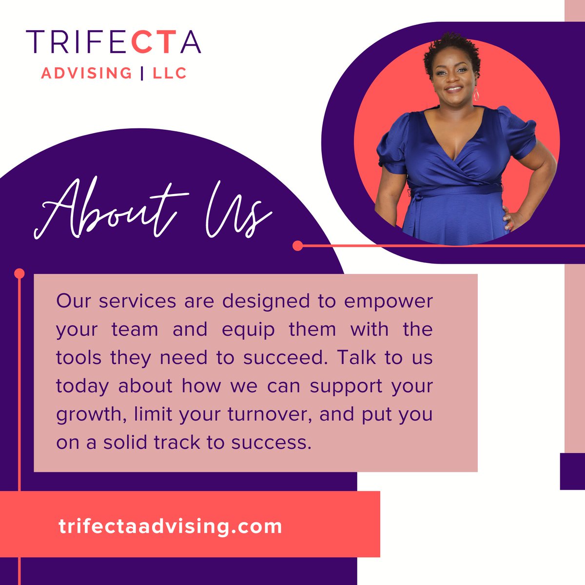 TrifectaAdvise's tweet photo. Want to improve the work you’re doing in your community? 

Trifecta operates to advance effective programs and operations to facilitate sustained impact. 

Talk to us today about how we can put you on a solid track to success: https://t.co/DSgXjrKfEy https://t.co/h7kqWIZFNS