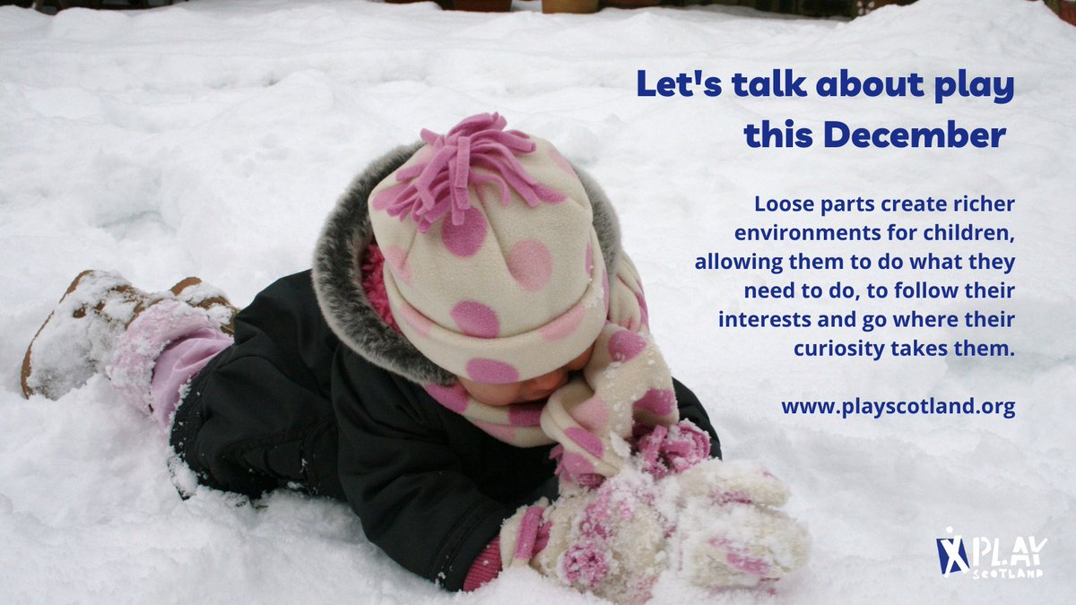 PlayScotland's tweet photo. 🎅🎄Let's talk about play this December..

🗣️💬Loose parts create richer environments for children, allowing them to do what they need to do, to follow their interests and go where their curiosity takes them. #PlayIntoWinter #MorePlayPlease 

👉https://t.co/Us5y7hETVP https://t.co/ANfAcUOCdN