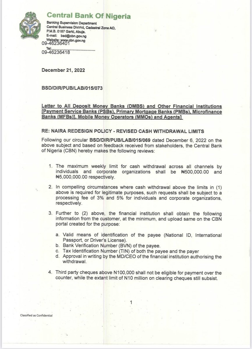renoomokri's tweet photo. Breaking: CBN Increases Weekly ATM Withdrawal Limits From ₦100k to ₦500k a Week

#TableShaker https://t.co/DzlI6It42U