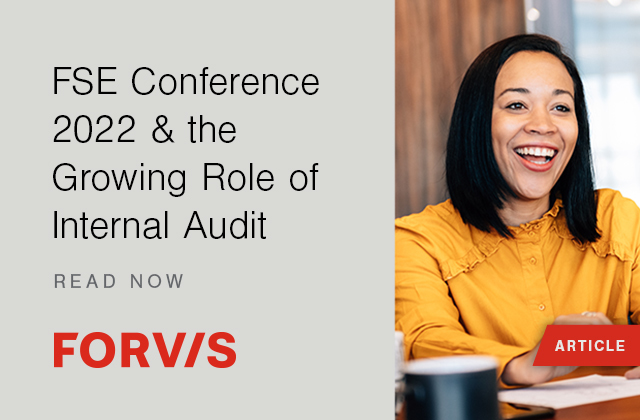 .<a href="/FORVIS/">FORVIS</a> provides key takeaways from the IIA’s 2022 Financial Services Exchange conference to give you information on trending topics in the industry: bit.ly/3PIENcm