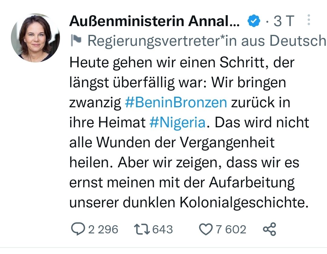 vilimsky's tweet photo. Nigeria war deutsche Kolonie? Frau Baerbock, einer der hellsten Sterne Deutschlands Regierender. #wersagtsihr https://t.co/UrpnHEqAto