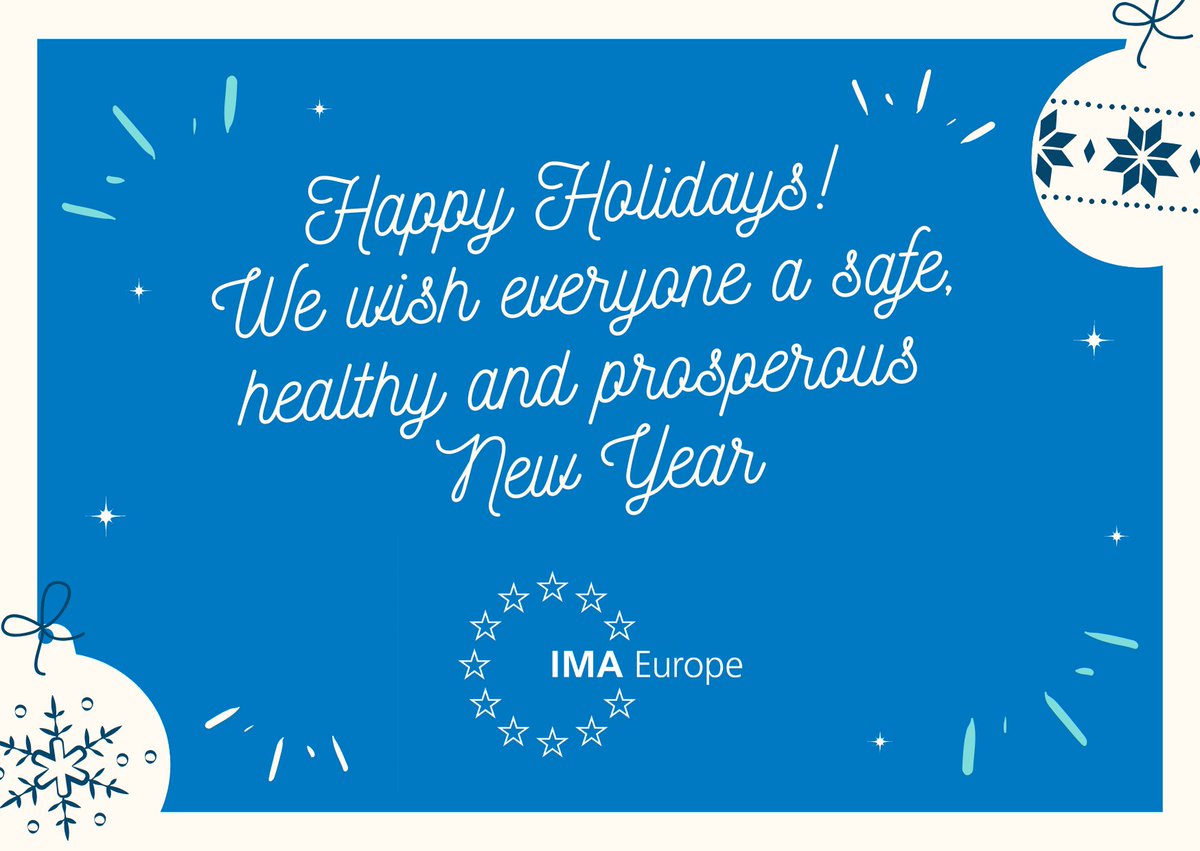 🎄 IMA-Europe's team wish you a happy and prosperous New Year ☃️
