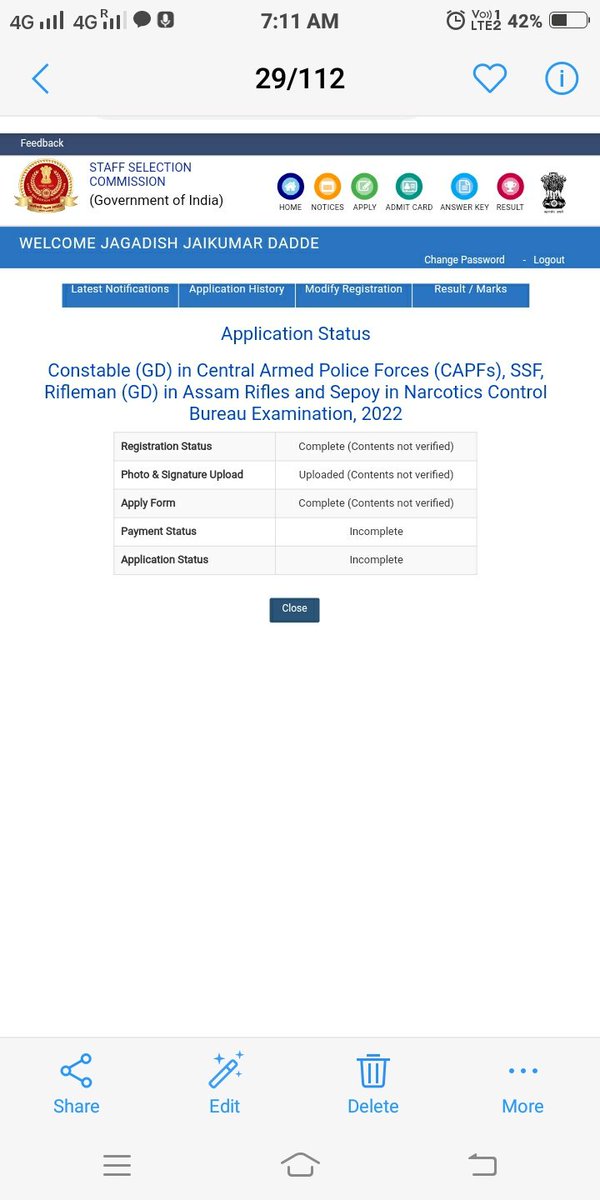 jagadish_dadde's tweet photo. Please say solution for SSC GD 2022 ONLINE PAYMENT. 
You say "When payment was failure then check status 48 hours completed".
Then what I can do when application date also end before 48 hours? 
Please REOPEN Only ONLINE PAYMENT MODE. 
@ssc_official__ 
@ssc_chief 
@SSCorg_in https://t.co/KWeCtCVrTj