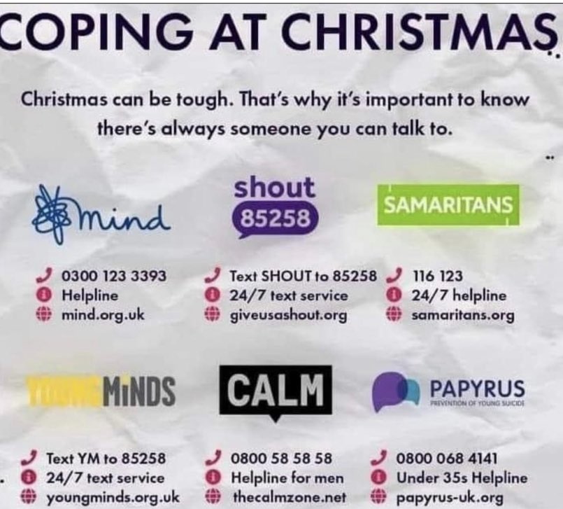 nhsaaaOxenward1's tweet photo. Not everyone finds Christmas easy. Sometimes it’s just good to talk. Don’t sit in silence 📞 https://t.co/giUKftkOOc