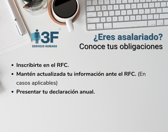 3fserviciohuma1's tweet photo. ¿Conoces las obligaciones fiscales de una persona que recibe salario? En el siguiente post puedes encontrar algunas. ¿Quieres saber más? Contáctanos: https://t.co/iMR0jDOtu7 PUEBLA | +52 (222) 248 1855 QUERÉTARO | +52 (442) 296 8126 CDMX | +52 (55) 53 99 4096
 #3FSH #grupo3F https://t.co/soEhstL9hR