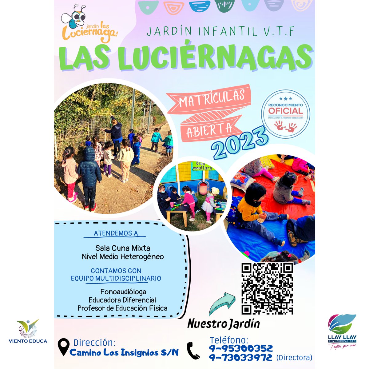EducaViento's tweet photo. ⭕️#LlayLlay Información sobre el proceso de matrículas de jardines V.T.F. 👶👧🧒
#sanfelipe #Llaillay #valpo #Valparaiso #chile #educacion #preescolar #parvulos https://t.co/jKfk6LvOWW
