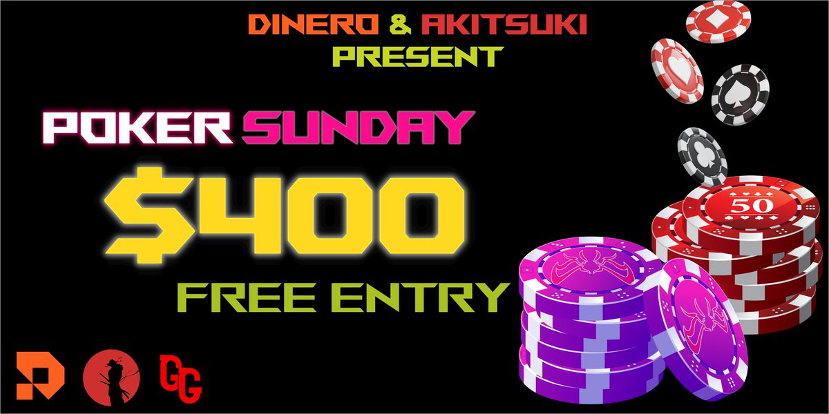 Poker Sunday♥️♦️
In partnership with @Dinerobet🔶

💰$400 Prize Pool
💸FREE ENTRY #freeroll
📅Dec 25, 5PM UTC

Funded by DINERO &amp; AKITSUKI 🤝

Registrations open 2h before it starts🔥

Join discord to get your clan rank and find the tournament link👇
discord.gg/TWAQVUPdvu