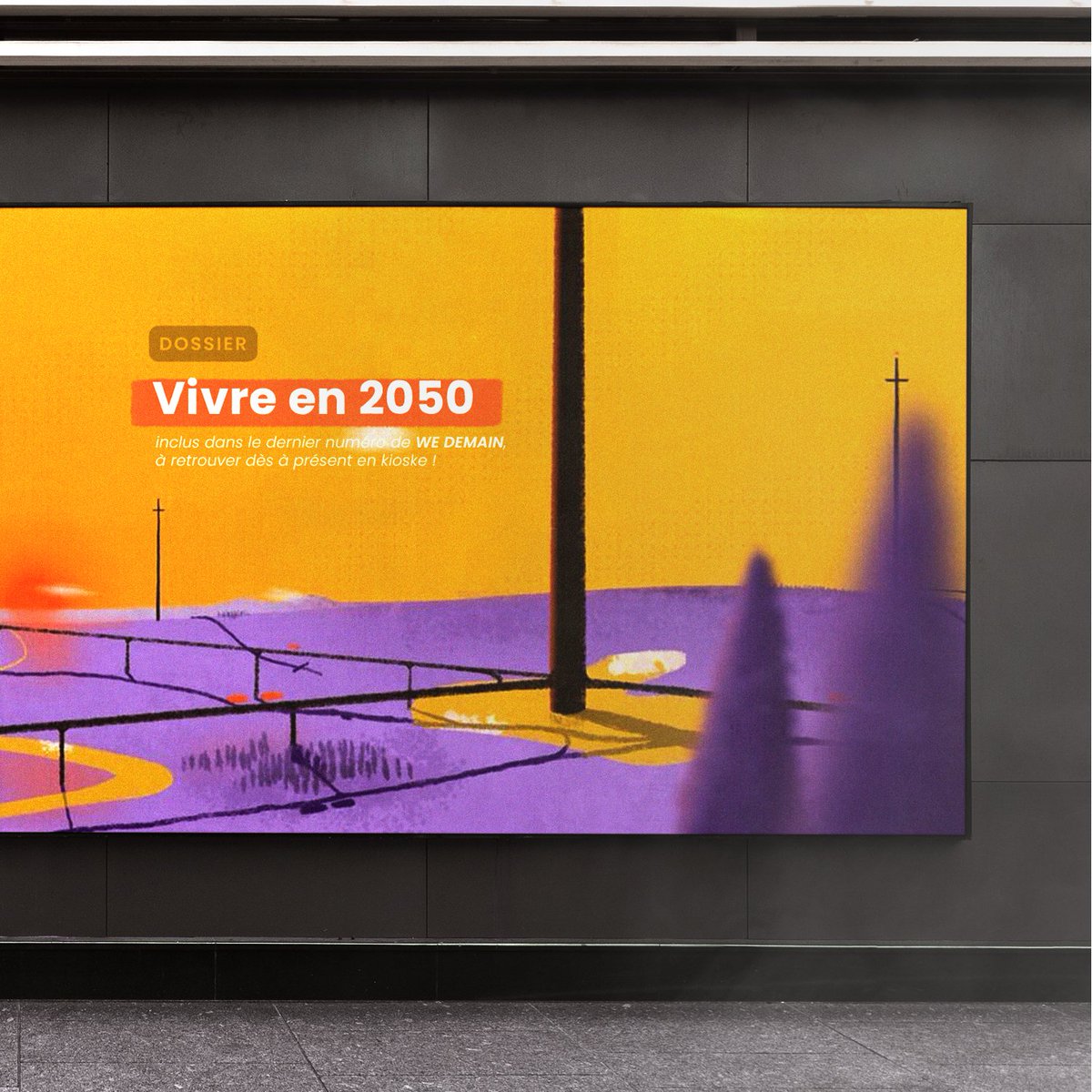 guilcher_design's tweet photo. Illustration imaginaire réalisée sur @Procreate  pour la couverture fictive du prochain numéro de @WeDemain https://t.co/LrMxVFJjWa