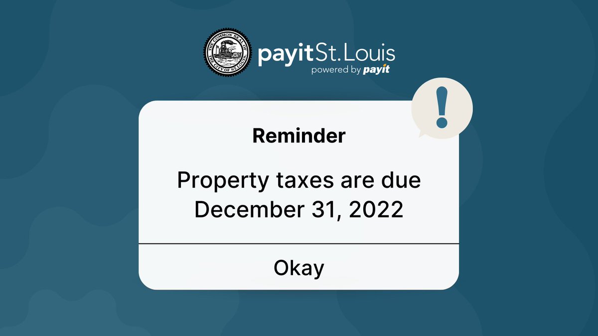 City of St. Louis on Twitter "RT gregoryfxdaly The due date for