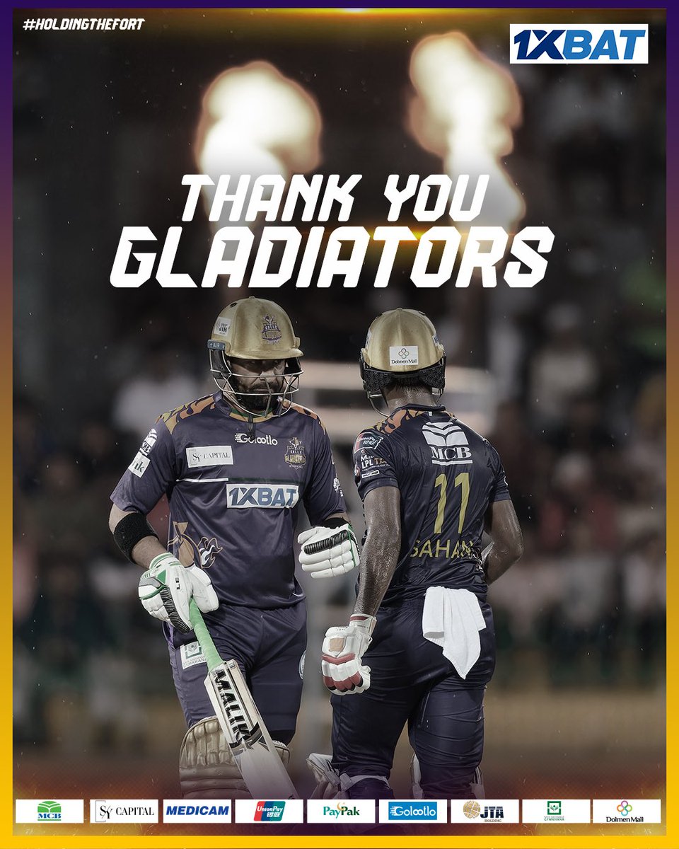 T H A N K Y O U  G L A D I A T O R S 

Your support throughout the season has been phenomenal!! Not the end we battled it for but lot to learn and take from this season!
We’d be back stronger in the next!!

<a href="/LPLT20/">LPL - Lanka Premier League</a> , You’re 💜

#HoldingTheFort