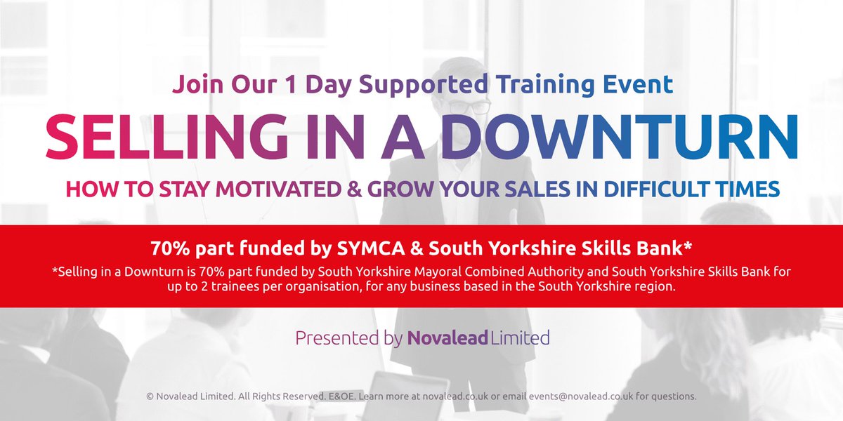 novaleaduk's tweet photo. Now 70% part funded by SYMCA and Skills Bank. #training #sales #funded https://t.co/kUjGfex6aq https://t.co/DqvA71gcSg