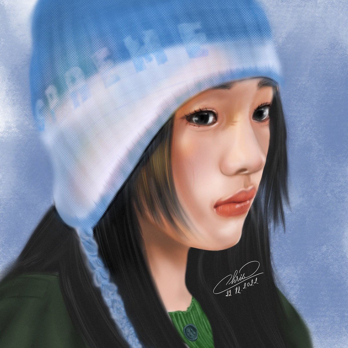 Chris_64k's tweet photo. Somehow I've drew Minji right 🤣✨ #NewJeans #minji #민지 #procreate #ipadpro2018 #イラスト #イラストレーター #イラスト日記 #イラスト練習 #illustration https://t.co/8qZkqAKo3r
