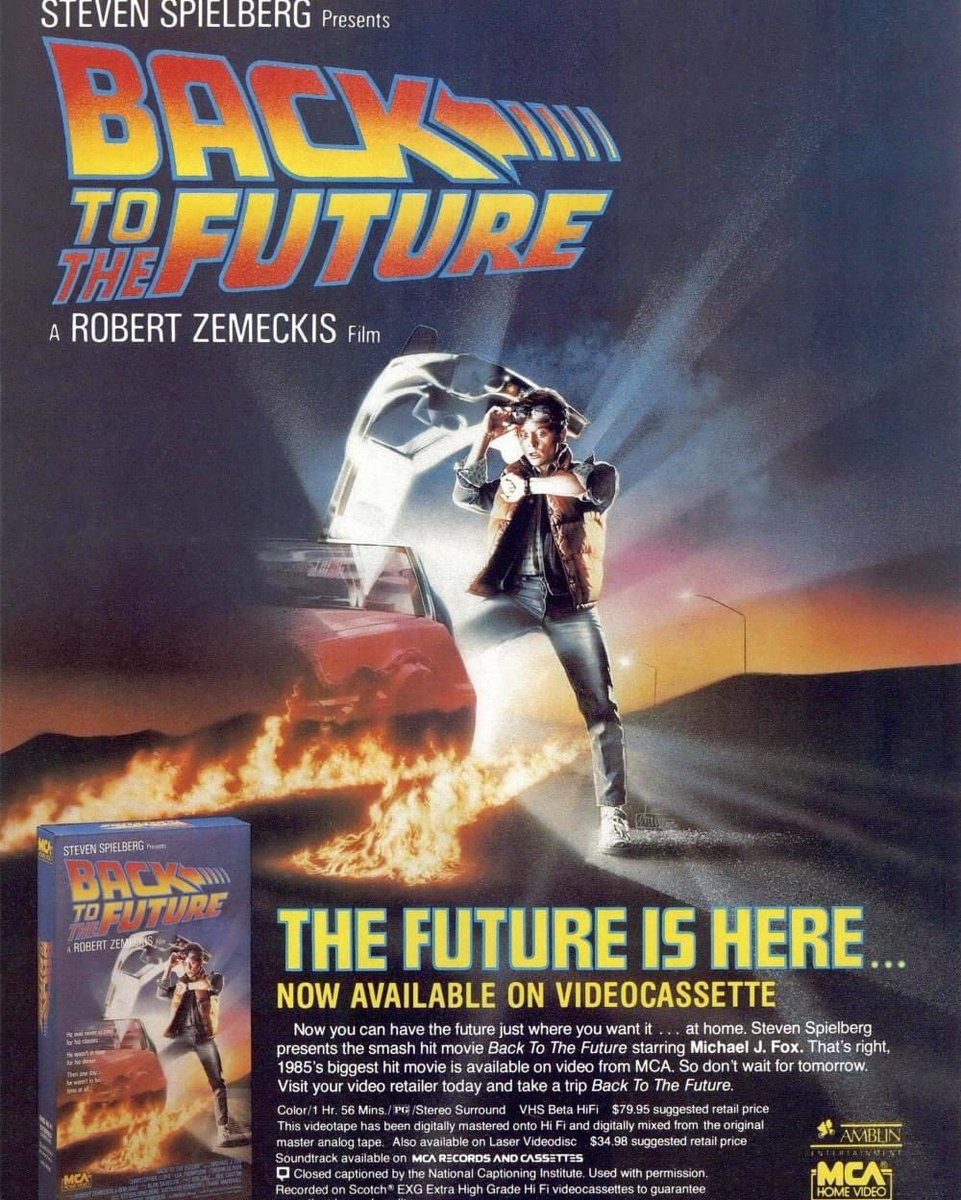 Back to the Future on VHS, 1986 ad

#bttf #vhs #1986 #80s #80sadvertising