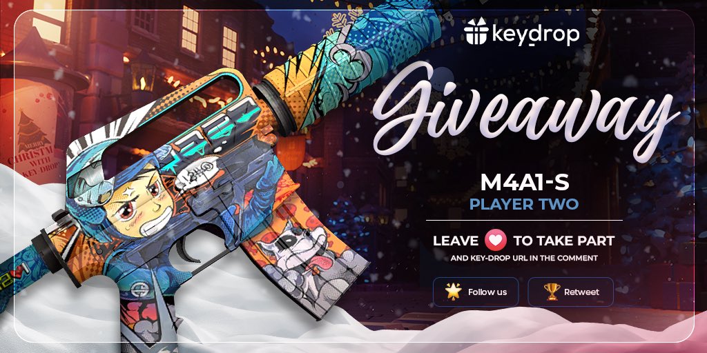 keydropcom's tweet photo. Giveaway on M4A1-S | Player Two 🎁

👊 Just leave ❤️ under the post! 
🌟 Follow us!
🏆 Retweet!
 
⏰ Wait 24 hours!

#freeskins #csgoskinsgiveaway #csgoskinsfree #giveaway #airdrop #csgocases #csgocase #csgoesport #skins #csgoskins #keydrop #keydropcom #csgo https://t.co/BF7LAMDB1w