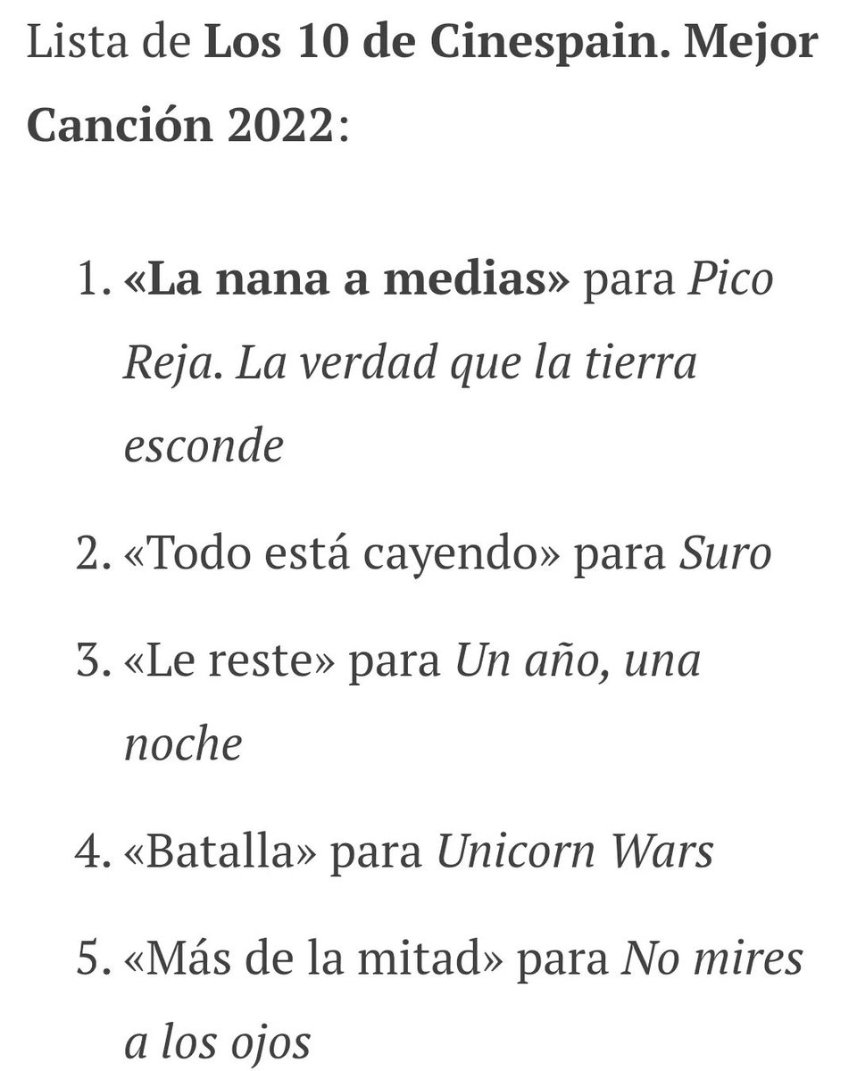 antoniomanuel__'s tweet photo. Gracias @cinespain1 por elegir "Nana a medias" como mejor canción original 2022. Y a su película, "Pico Reja. La verdad que la tierra esconde" también entre los mejores documentales del año. Ojalá sirva para ser vista y abrir conciencias y corazones. Tu memoria es mi esperanza. https://t.co/lBsw2Pglxk