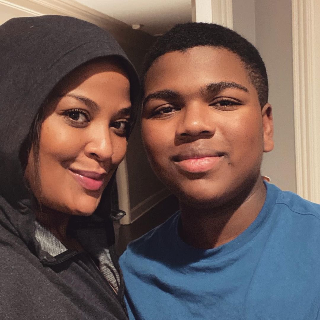 ringmagazine's tweet photo. Muhammad Ali's daughter Laila Ali with his teenage grandson… https://t.co/peZ3rO0f8E