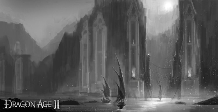 dailydragonage's tweet photo. Concept Art of Kirkwall in Dragon Age 2 https://t.co/r7hXORLmec