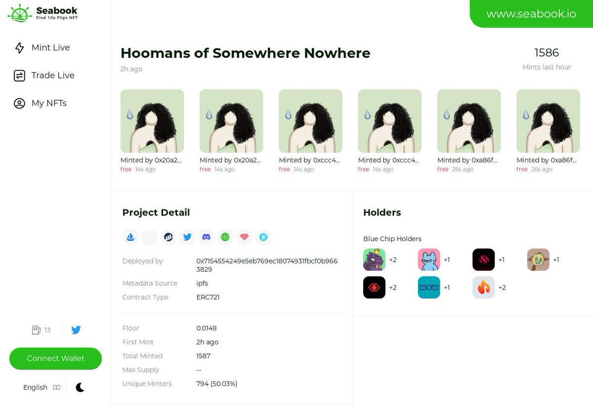 seabook_io's tweet photo. 🔥🔥🔥 Hot free mint alert 🔥🔥🔥

Project: Somewhere Nowhere @SWRNWR
Hot rate: 🔥🔥🔥🔥🔥🔥
5m Vol: 1.29569 ETH
Avg Price: 0.02057 ETH

Mint holder::
KaijuKingz x2
NFT Sensei x2
FenixLabs x2
Cool Cats x1
MetaSniper x1

mint:https://t.co/xHYP3k4fzw

#NFT #FreeMint https://t.co/fGyFjLUgxo
