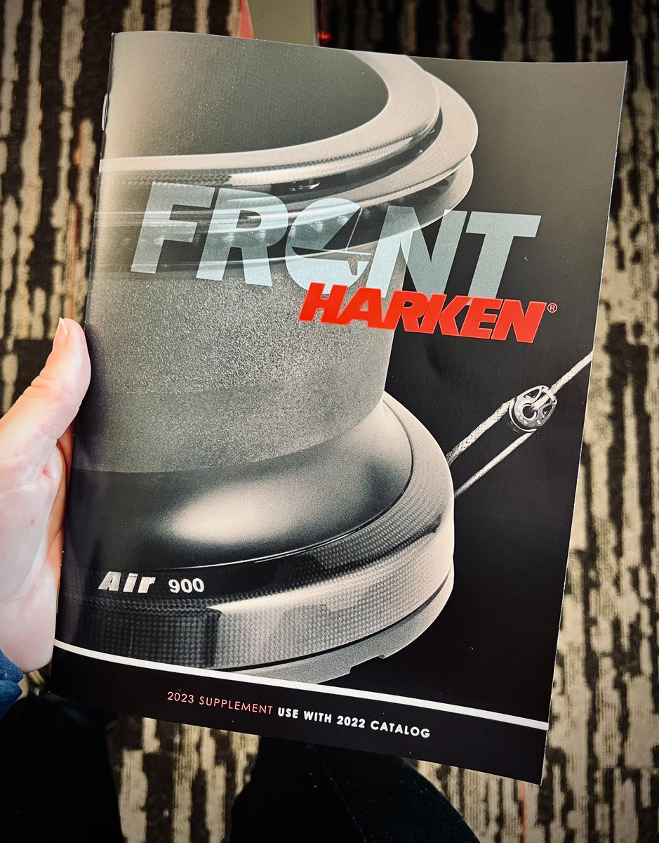 New Harken products! Get the 2023 New Product Catalog Supplement at your chandlery. Get one at a boat show. Or get the digital edition by scrolling to the bottom of our website — Open it now: bit.ly/2023harkensupp…