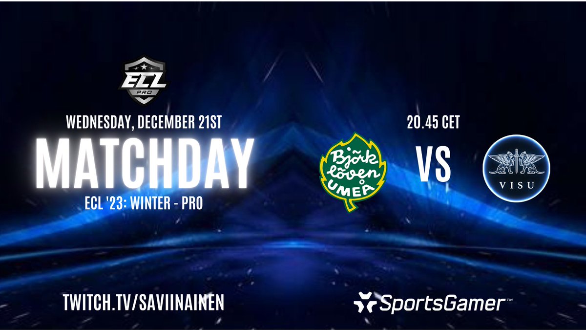 It's one of the busiest week of the year so tweet is little bit late but its better than nothing 😅 #ECL23Winter continues tonight against @BjorklovenEASHL, come cheer us! 💪🏻🔥

⏰ 20.45 CET / 21.45 🇫🇮
📺 twitch.tv/Saviinainen

<a href="/SportsGamerGG/">SportsGamer</a> #NHL23 #EASHL #6v6 #esportsfi