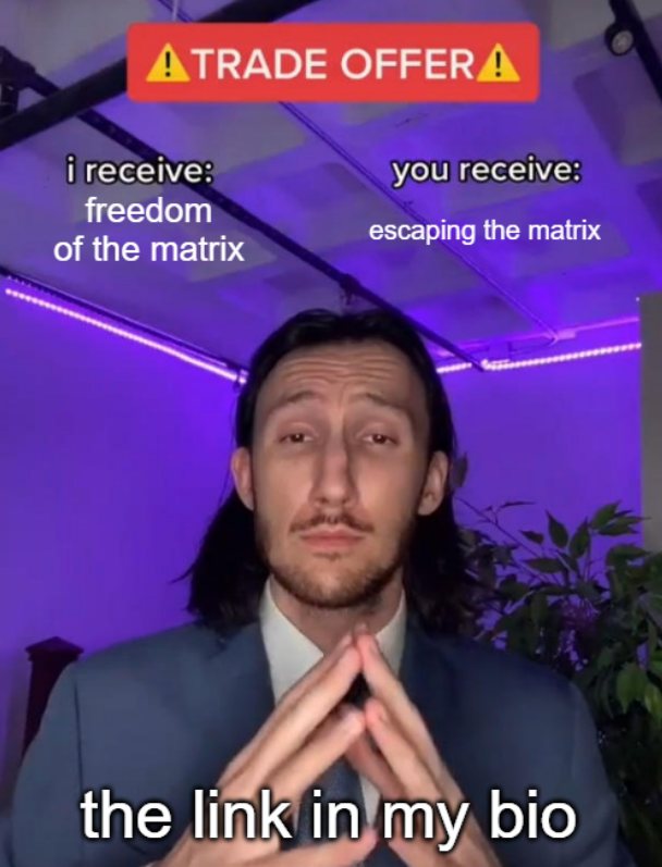 matrix_escapees's tweet photo. The real key to success is not just making money, but taking control of your life and escaping the rigid confines of the matrix. Don't be held hostage by the system, break free and create your own destiny!" #TakeControl #EscapeTheMatrix #MoneySuccess https://t.co/aI0lFQYrxe