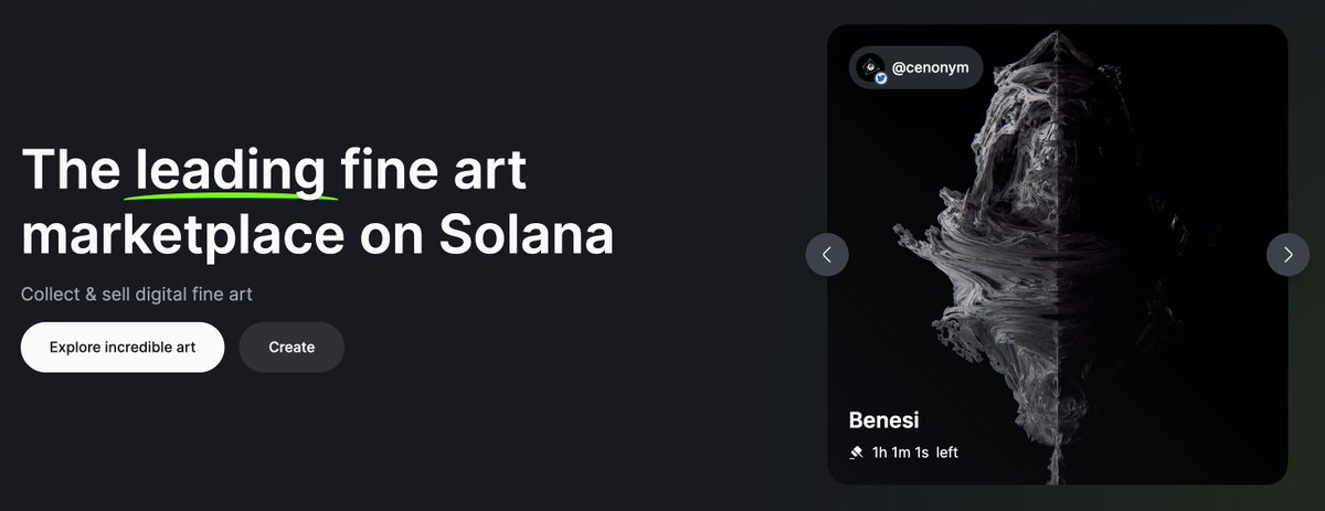 cenonym's tweet image. An hour remains of the Benesi auction, but I'm having trouble finding the words to express my gratitude.
Not only has the ATH of my work more than doubled, standing at a whopping 17◎, but it also got featured on the front page of @exchgART.
ILY, but that hardly covers it.