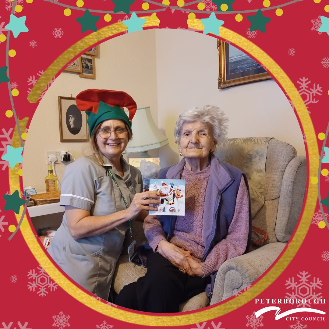 Meet the Reablement Team who support clients in the community  365 days of the year. The team go above and beyond to support clients in their homes.  Here is a support worker bringing Christmas cheer. Join the team and make a difference here: orlo.uk/0WEo8  #PCCSparkles