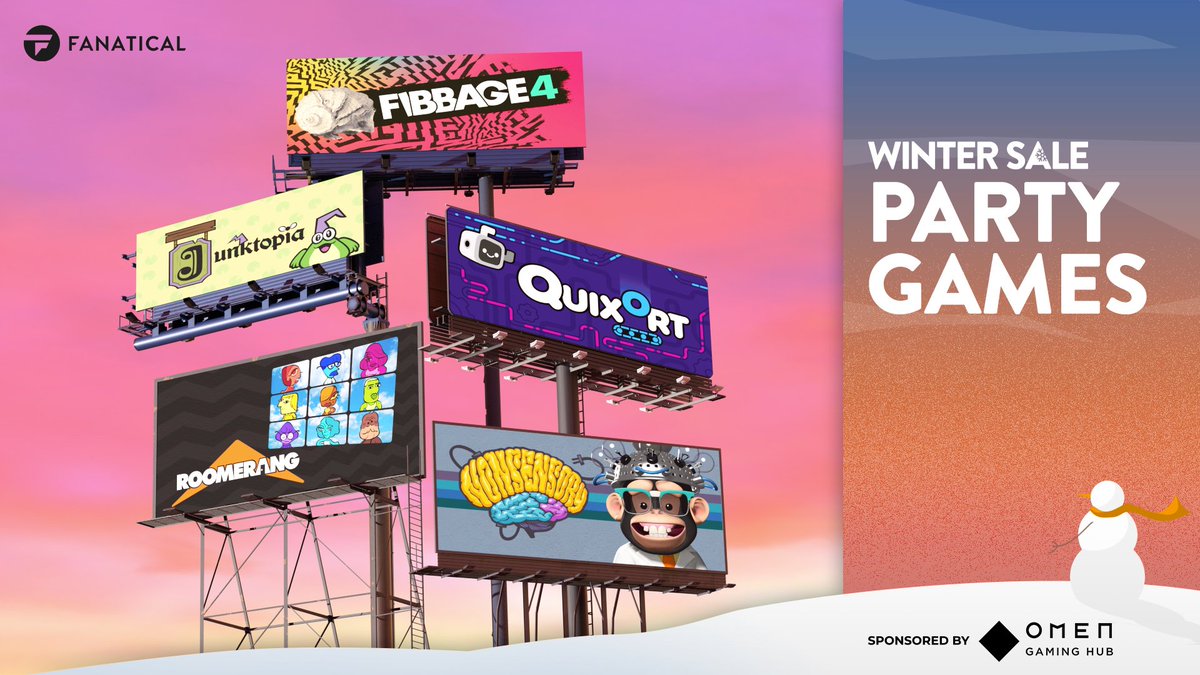 Fanatical's tweet image. ❄What better month to spend some time with loved ones than December? Check out our party category! You'll find titles like #TheJackboxParty Pack franchise up to 50% off, #Drawful2 at 50%, and #UNO at 64%!  fant.cl/PartyTW #gamedeals