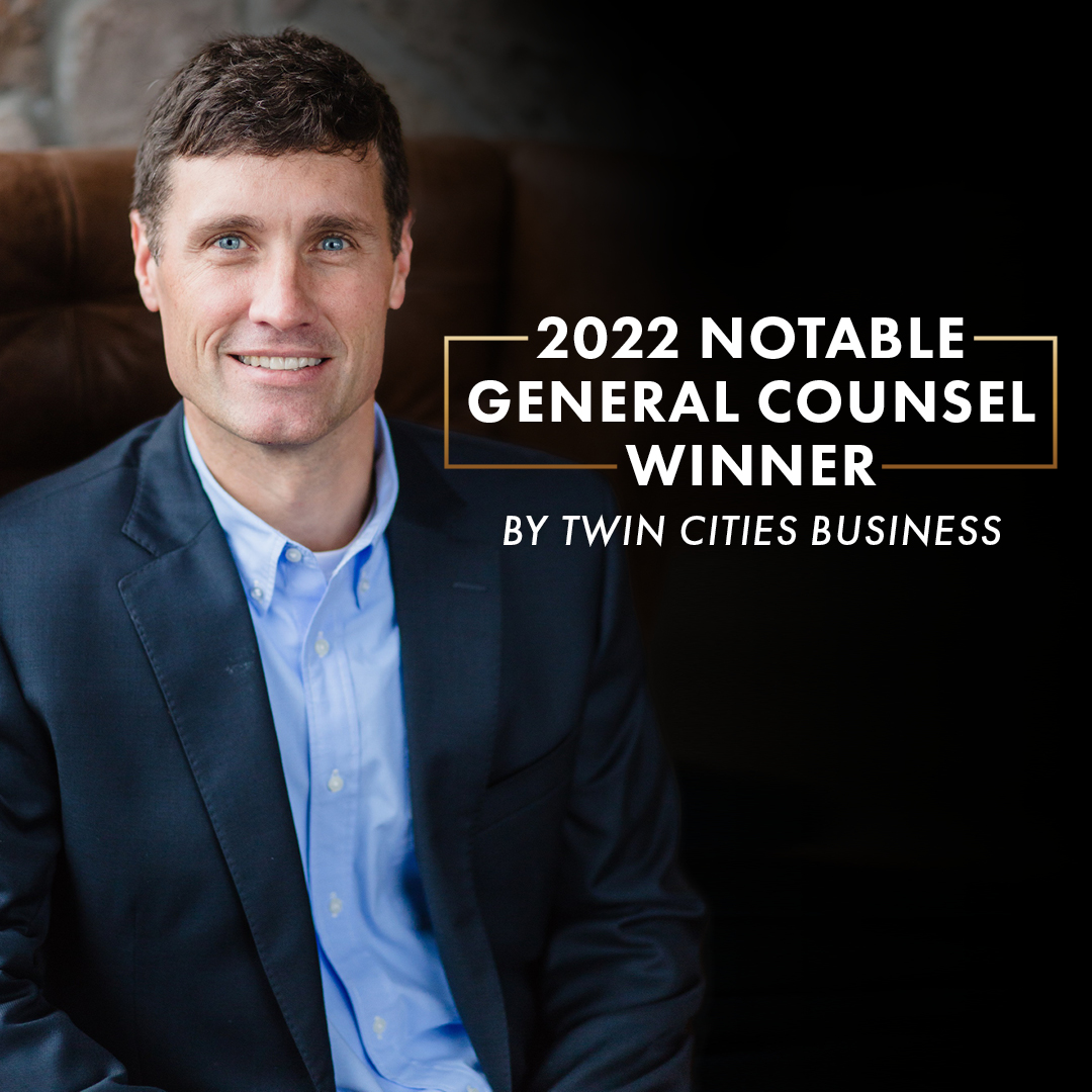 We are proud of this well-deserved recognition of our EVP and General Counsel, David Scott. He was named to the <a href="/TCBmag/">Twin Cities Business</a> list of the 2022 Notable General Counsel!

Read more about this prestigious award here: ow.ly/E5PC50M5ASc

#Leadership #GeneralCounsel #Award