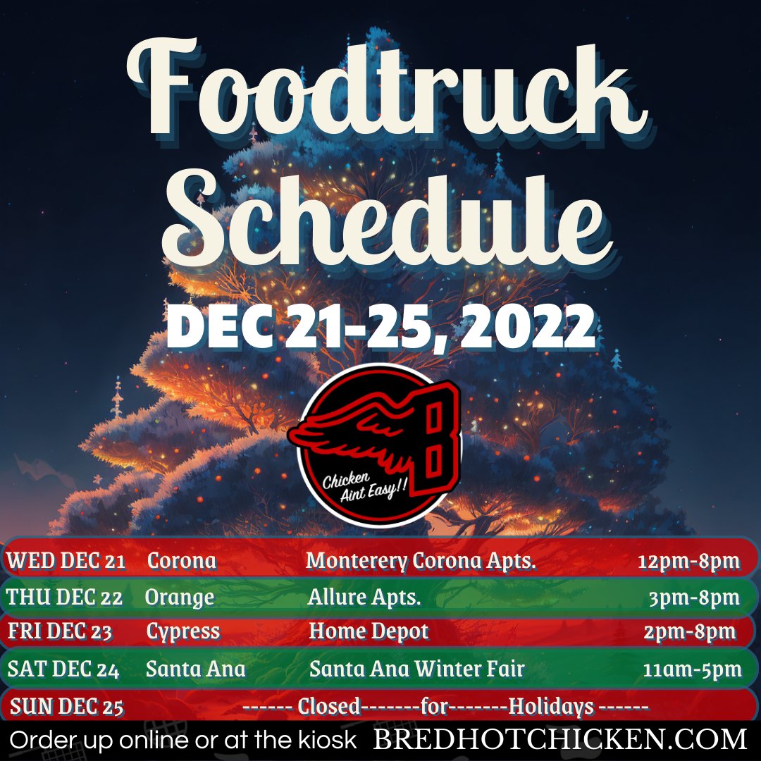 BredHotChicken's tweet photo. Catch up wit' the #BredTruck this week!!

Shoutout to Warren. 😎 https://t.co/juK0LJj061