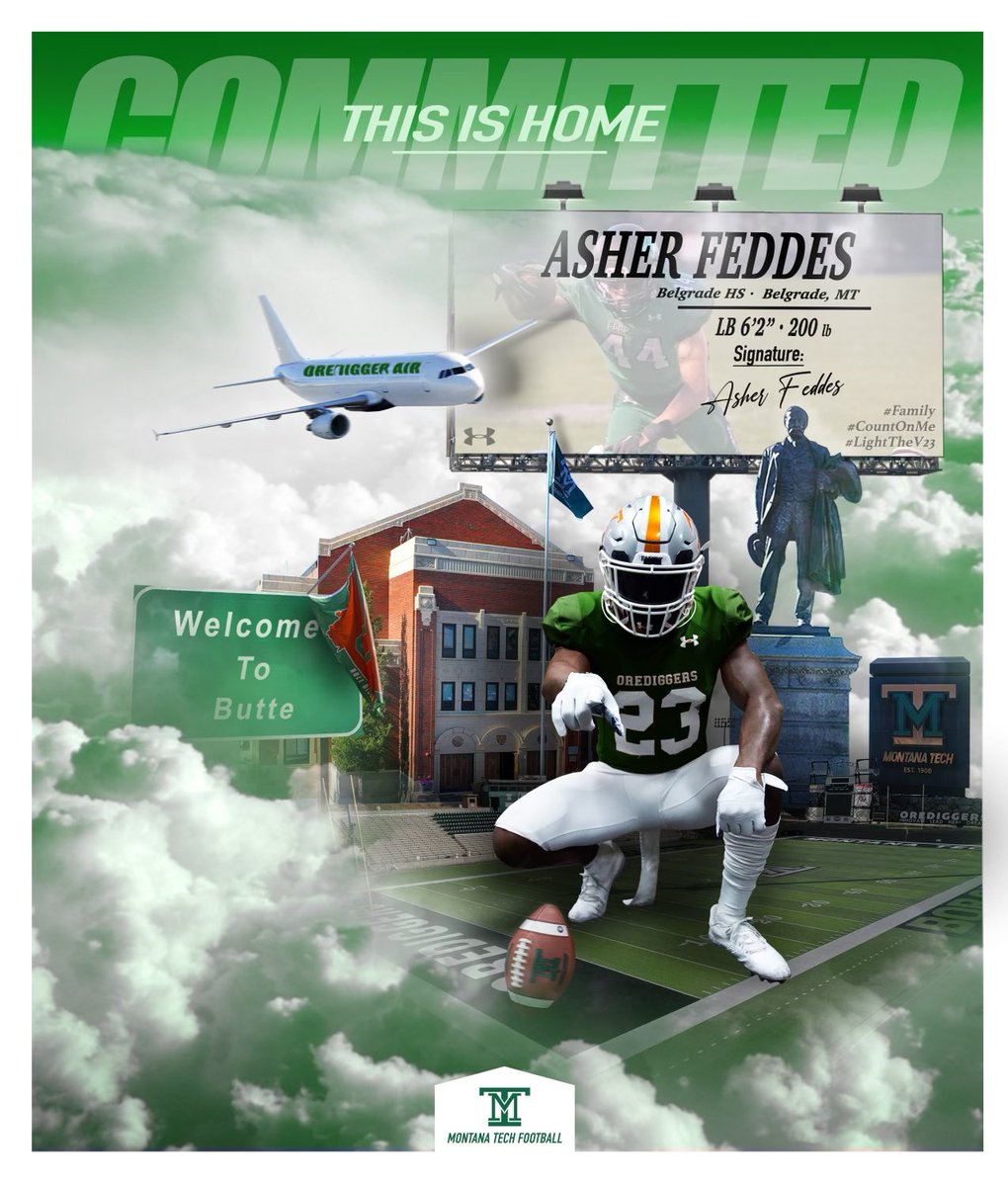 Asher Feddes (@asherfeddes) on Twitter photo I am grateful to share my commitment to <a href="/MonTechFootball/">Montana Tech Football</a>! Thank you to <a href="/BelgradeFB/">π±πππππππ π·π π΅πππππππ</a> coaches, teammates, family & friends who have helped me along the way! #Family #CountOnMe #RollDiggs #LightTheV23βοΈ <a href="/CoachKyleSamson/">Kyle Samson</a> <a href="/AricWilliams3/">Coach Aric Williams</a> <a href="/CoachThatcher/">Dan Thatcher</a> <a href="/MTFBCoachSchlee/">Doug Schleeman</a> <a href="/CoachMagana/">Coach MagaΓ±a</a> I am grateful to share my commitment to <a href="/MonTechFootball/">Montana Tech Football</a>! Thank you to <a href="/BelgradeFB/">π±πππππππ π·π π΅πππππππ</a> coaches, teammates, family & friends who have helped me along the way! #Family #CountOnMe #RollDiggs #LightTheV23βοΈ <a href="/CoachKyleSamson/">Kyle Samson</a> <a href="/AricWilliams3/">Coach Aric Williams</a> <a href="/CoachThatcher/">Dan Thatcher</a> <a href="/MTFBCoachSchlee/">Doug Schleeman</a> <a href="/CoachMagana/">Coach MagaΓ±a</a>