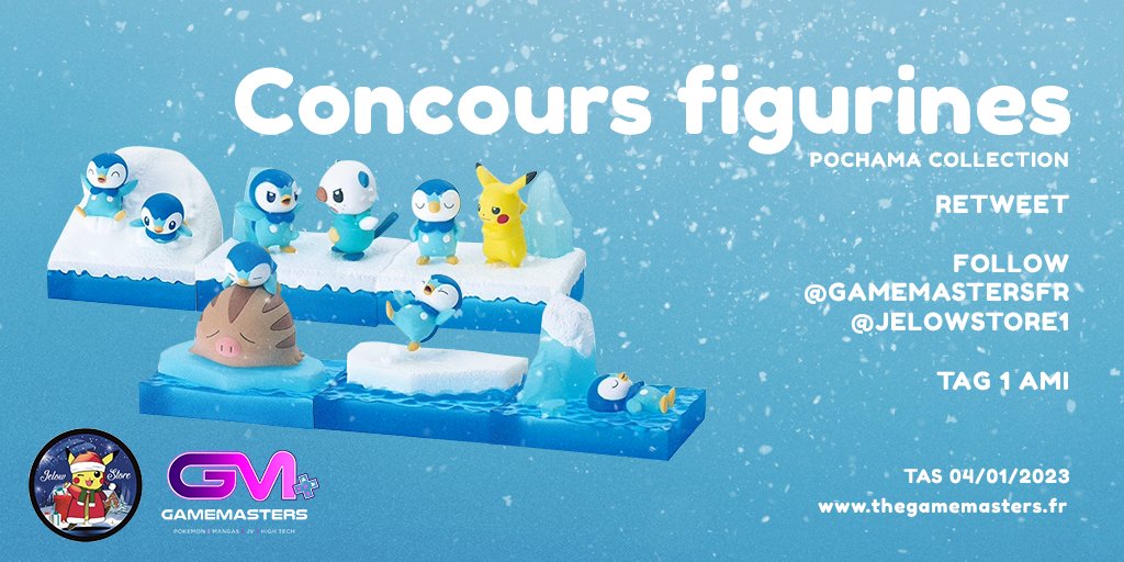 🎁 #Concours

Repars avec ta collection de figurines Tiplouf du Pokemon Center 😍

Pour tenter ta chance :

🔷 Retweet
🔷 Follow @Gamemastersfr et @JELOWSTORE1 
🔷 Tag un ami

💰 1 gagnant tiré au sort

🍀 TAS: 04/01/2023

#pokemon #noel