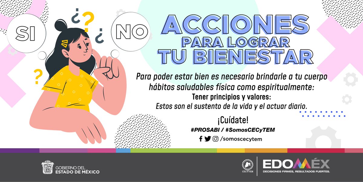 somoscecytem's tweet photo. No olvides tus principios y valores ya que estos son la base del actuar diario y promueven tu bienestar emocional ¡Eres tu propia prioridad!. #SomosCECyTEM #PROSABI https://t.co/rvafk0wCWa
