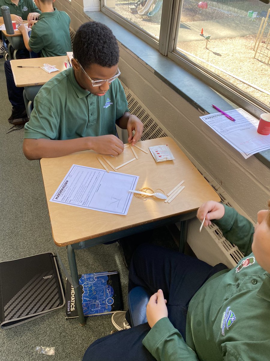 mrs_rabatin's tweet photo. @CAWaterbury 6th graders are STREAMing into winter break! Today we constructed catapults to launch mini marshmallows into hot chocolate. Tomorrow we test them! #stream #scienceclass https://t.co/dd5gFsFJPu