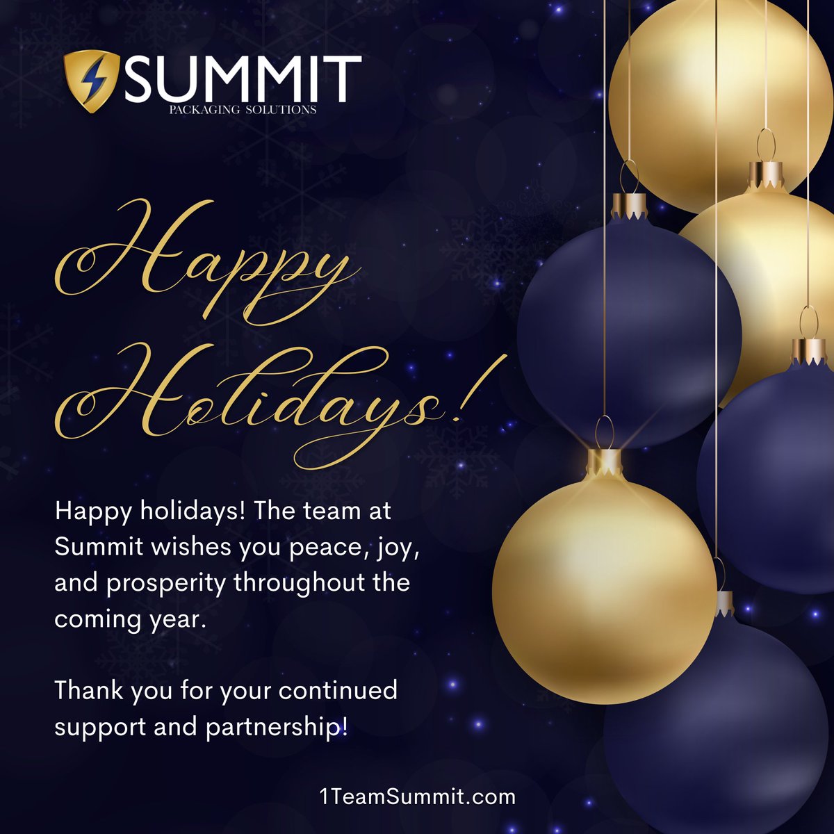 Happy Holidays from your Summit Packaging Solutions family!