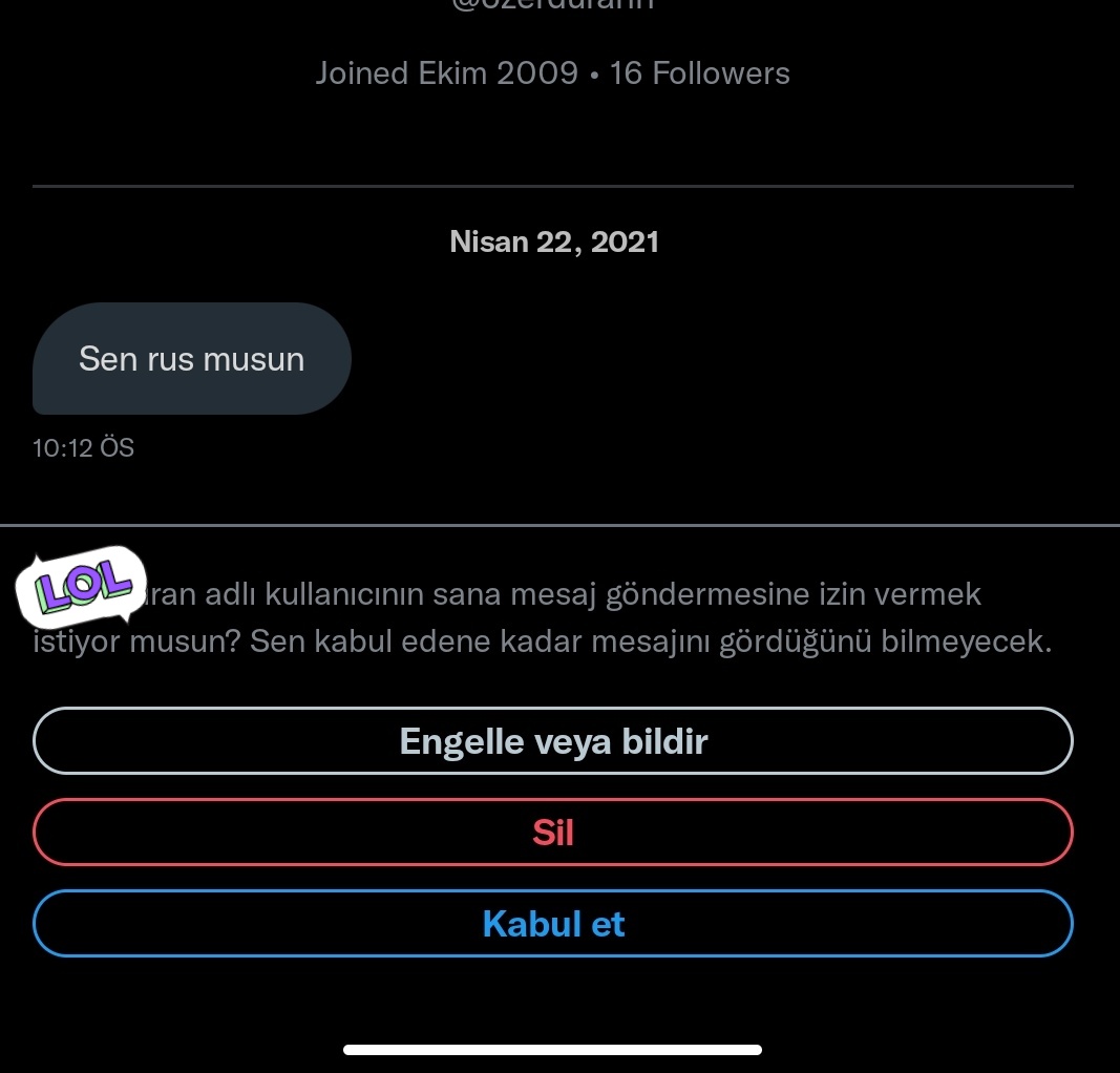 Hahahah gözüme eski bir mesaj takıldı 😅