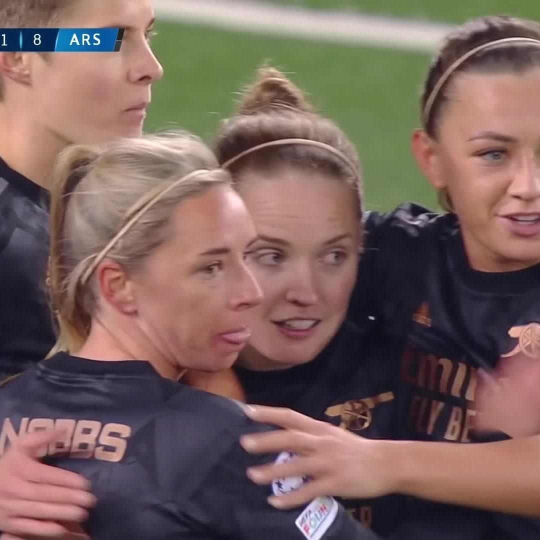 Kim Little marks her return from injury by slotting home her penalty and scoring Arsenal's EIGHTH goal of the night 8️⃣

#UWCL LIVE NOW ⬇️
🇬🇧 🎙  
🇨🇭 🎙