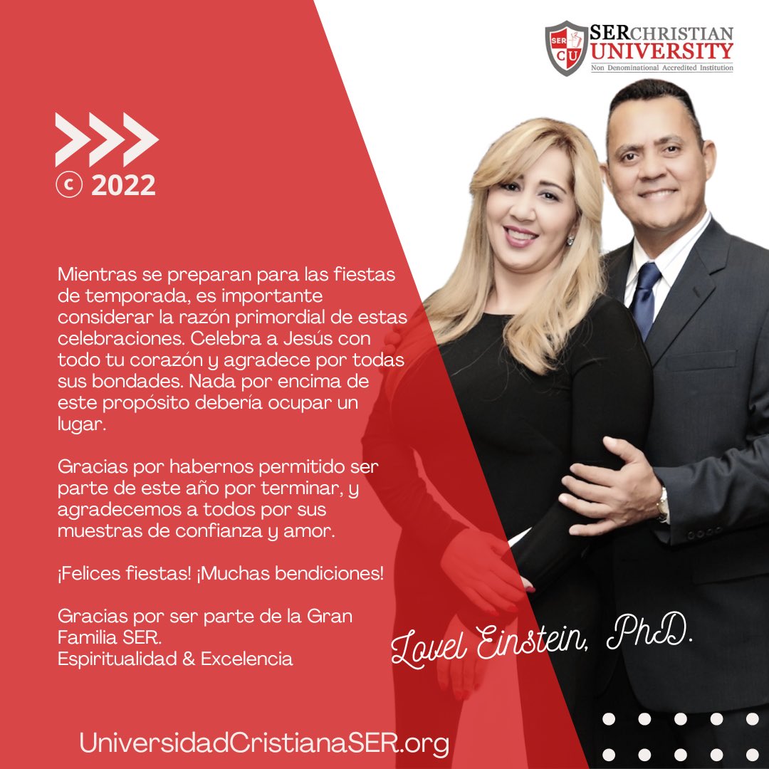 universidadser's tweet photo. Nada por encima de la razón de estas fiestas debería ocupar un lugar “Celebra a Jesús”

Gracias a todos por sus muestras de Confianza y Amor…

#CelebraAJesus 
#DrLovelEinstein
#UniversidadCristianaSER 
#MinisterioSER https://t.co/R4iYuV07Gz