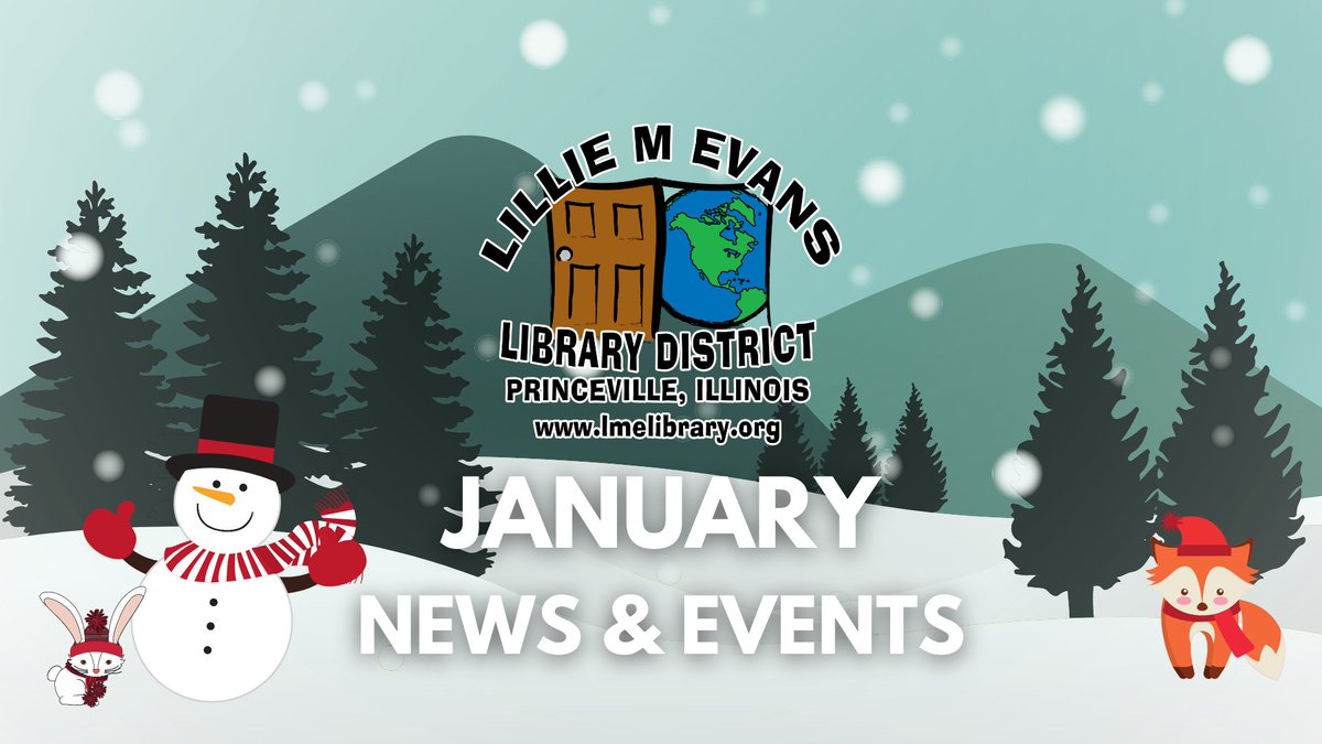 📚 January LME Library News & Events! - mailchi.mp/50a51c58afac/l…

#libraryevents #librarynews #libraryprograms #libraryfun #lmelibrary #publiclibrary #princeville #illinois #library #librariesofIL #hoilibrary #libraryday