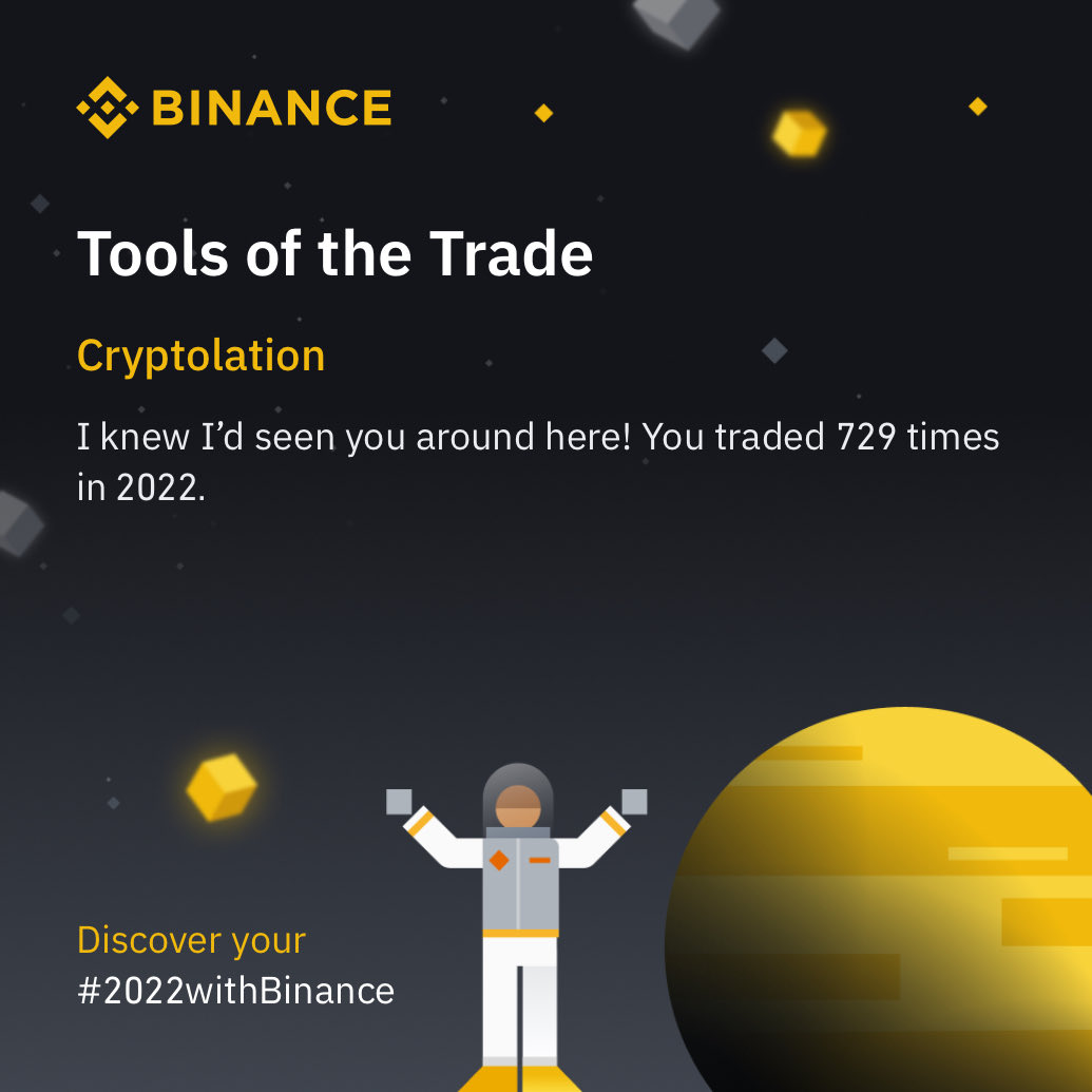 Cryptolation's tweet image. Start Your Crypto Journey with Binance! Every new user that verifies their account gets a 100 USDT reward!