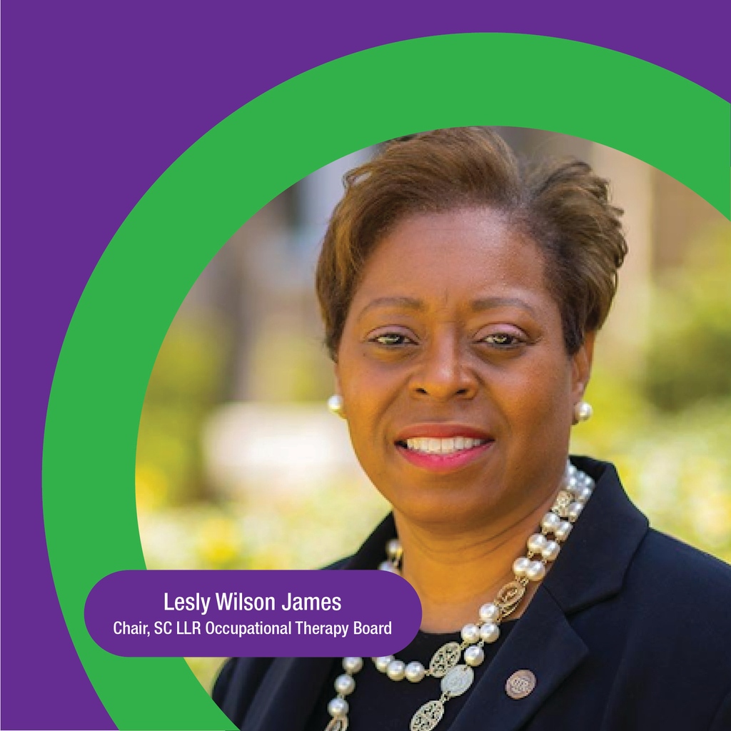 scwomenlead's tweet photo. Meet #WCW Lesly W. James, an associate professor of occupational therapy for Lenoir-Rhyne University & chair of the SCLLR OT board ensuring South Carolinians receive qualified care to overcome emotional, social & physical barriers.
#EngenderingDemocracy #SCWIL https://t.co/fzwECNAY79